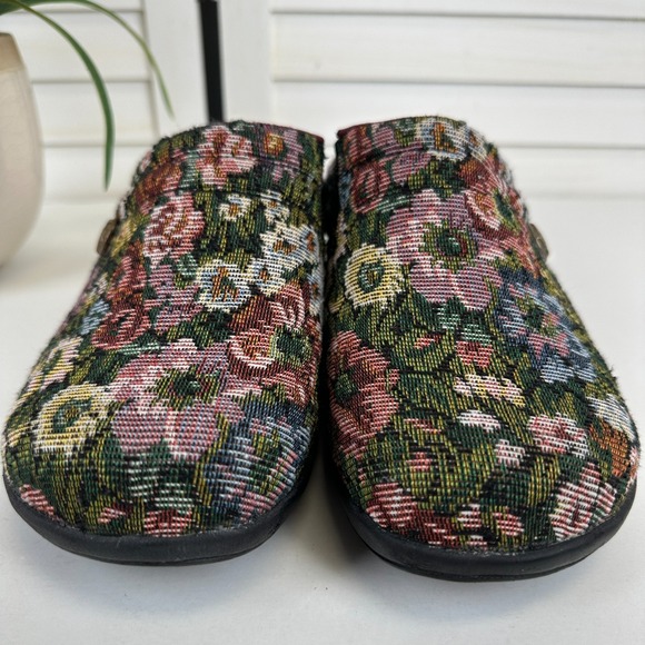 Therafit Molly Clogs Floral Tapestry Slip On Nursing Comfort‎ Shoes Size 8.5-9 - Picture 4 of 9